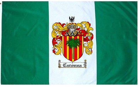 Caronna family crest coat of arms flag