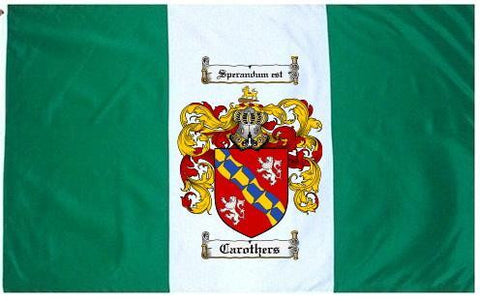 Carothers family crest coat of arms flag