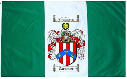 Carpenter family crest coat of arms flag