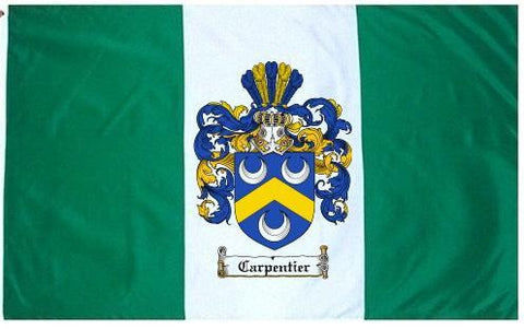 Carpentier family crest coat of arms flag