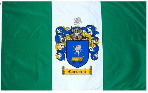Carracini family crest coat of arms flag