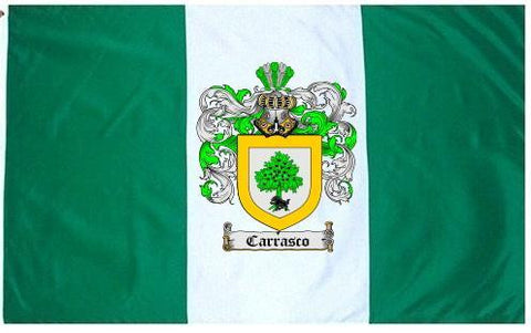 Carrasco family crest coat of arms flag