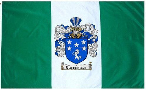 Carreira family crest coat of arms flag