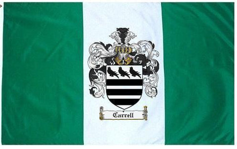 Carrell family crest coat of arms flag