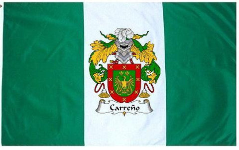 Carreno family crest coat of arms flag