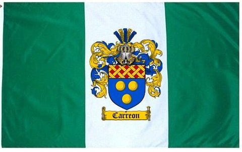 Carreon family crest coat of arms flag