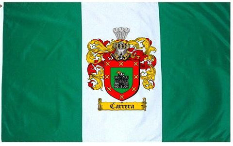 Carrera family crest coat of arms flag