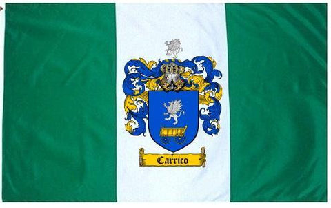 Carrico family crest coat of arms flag