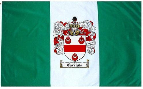 Carrigle family crest coat of arms flag