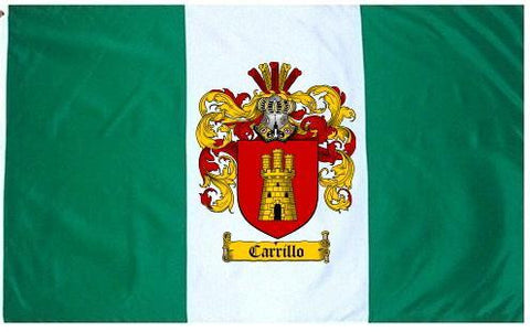 Carrillo family crest coat of arms flag