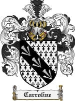 Carroline coat of arms family crest download