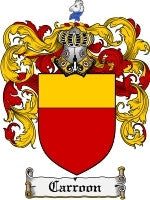 Carroon coat of arms family crest download