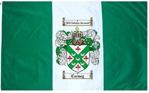 Carsey family crest coat of arms flag