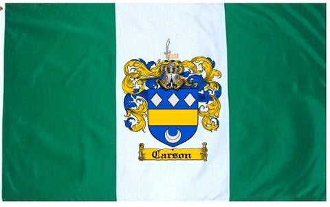 Carson family crest coat of arms flag