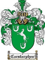 Carstarphen coat of arms family crest download