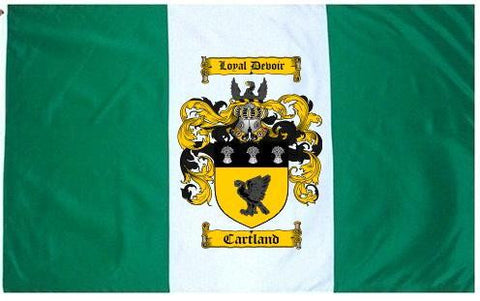 Cartland family crest coat of arms flag