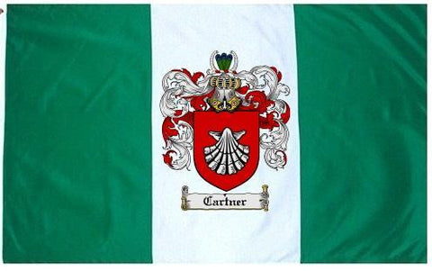 Cartner family crest coat of arms flag