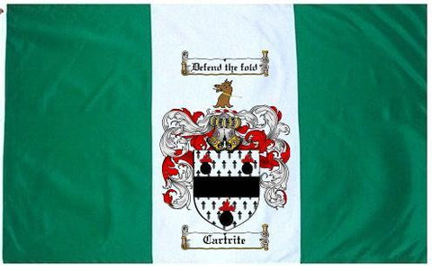 Cartrite family crest coat of arms flag