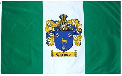 Caruso Coat of Arms Flag Family Crest Flag