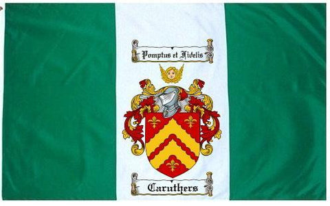 Caruthers family crest coat of arms flag