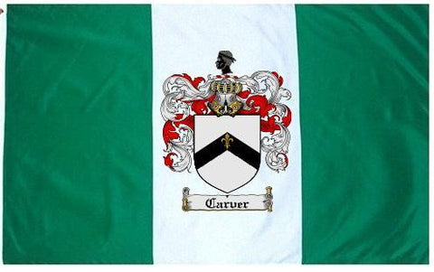 Carver family crest coat of arms flag