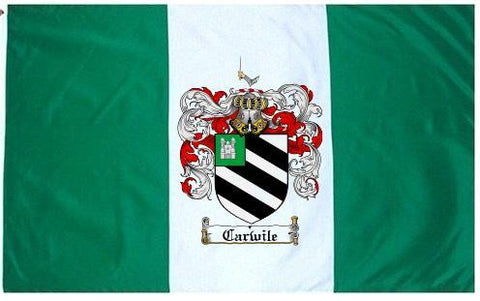 Carwile family crest coat of arms flag