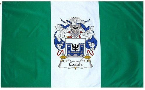 Casals family crest coat of arms flag