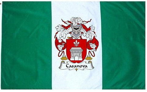 Casanova family crest coat of arms flag