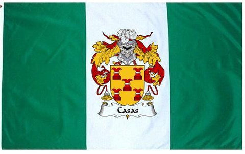 Casas family crest coat of arms flag