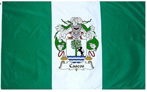 Cascos family crest coat of arms flag