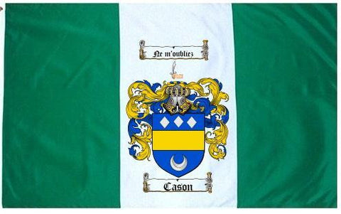 Cason family crest coat of arms flag