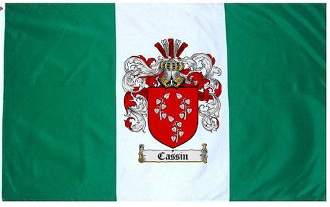 Cassin family crest coat of arms flag