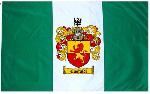 Castaldi family crest coat of arms flag