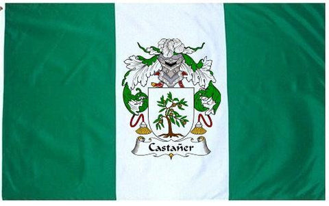 Castaner family crest coat of arms flag