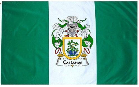 Castanos family crest coat of arms flag