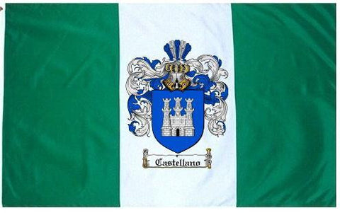 Castellano family crest coat of arms flag