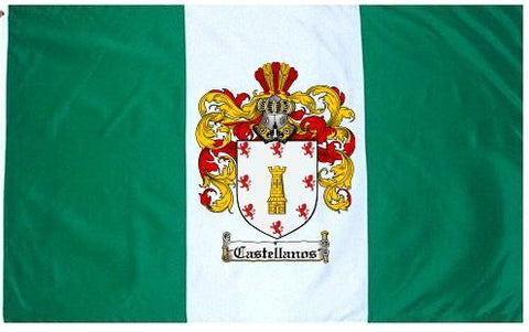 Castellanos family crest coat of arms flag