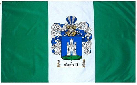 Castelli family crest coat of arms flag