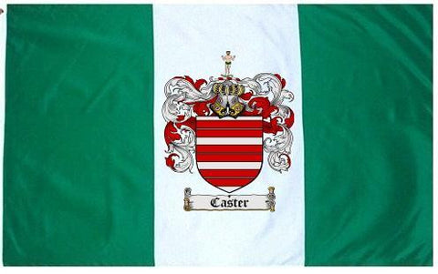 Caster family crest coat of arms flag