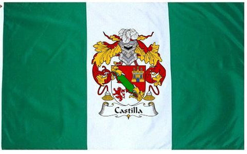 Castilla family crest coat of arms flag