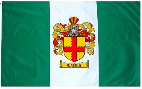 Castille family crest coat of arms flag