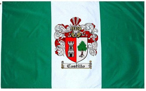 Castillo family crest coat of arms flag