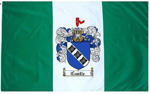 Castle family crest coat of arms flag