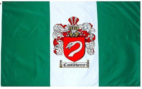 Castleberry family crest coat of arms flag
