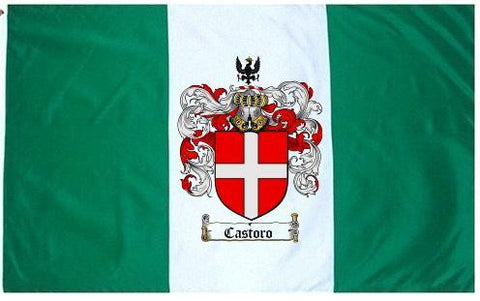 Castoro family crest coat of arms flag