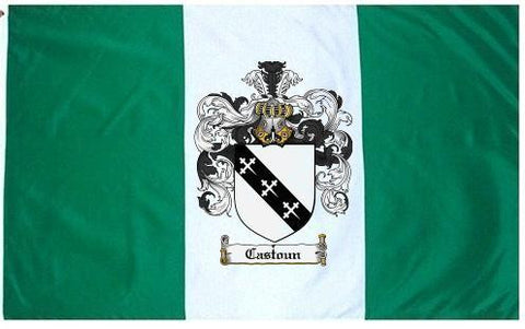 Castoun family crest coat of arms flag