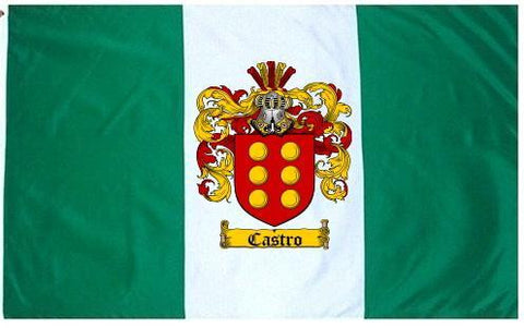 Castro family crest coat of arms flag