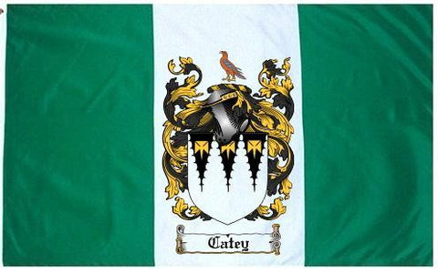Catey family crest coat of arms flag