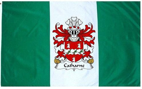 Catharne family crest coat of arms flag
