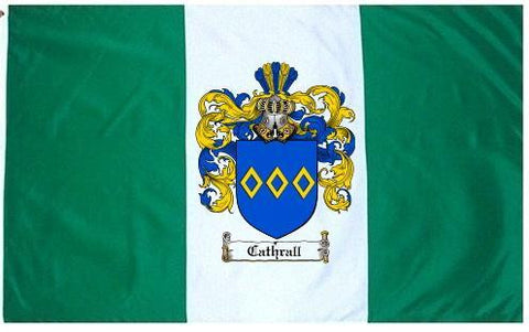 Cathrall family crest coat of arms flag